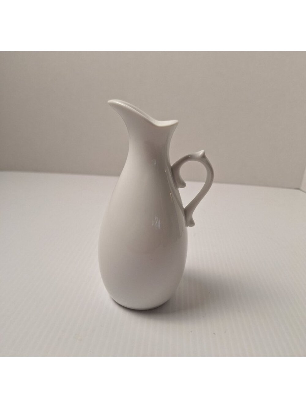 FITZ & FLOYD GOURMET WHITE OIL VINEGAR CRUET EVERYDAY WHITE LINE NO STOPPER
